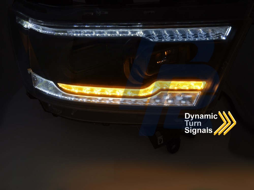 Full LED Headlights Black for Dodge Ram 2019–2022 - 3