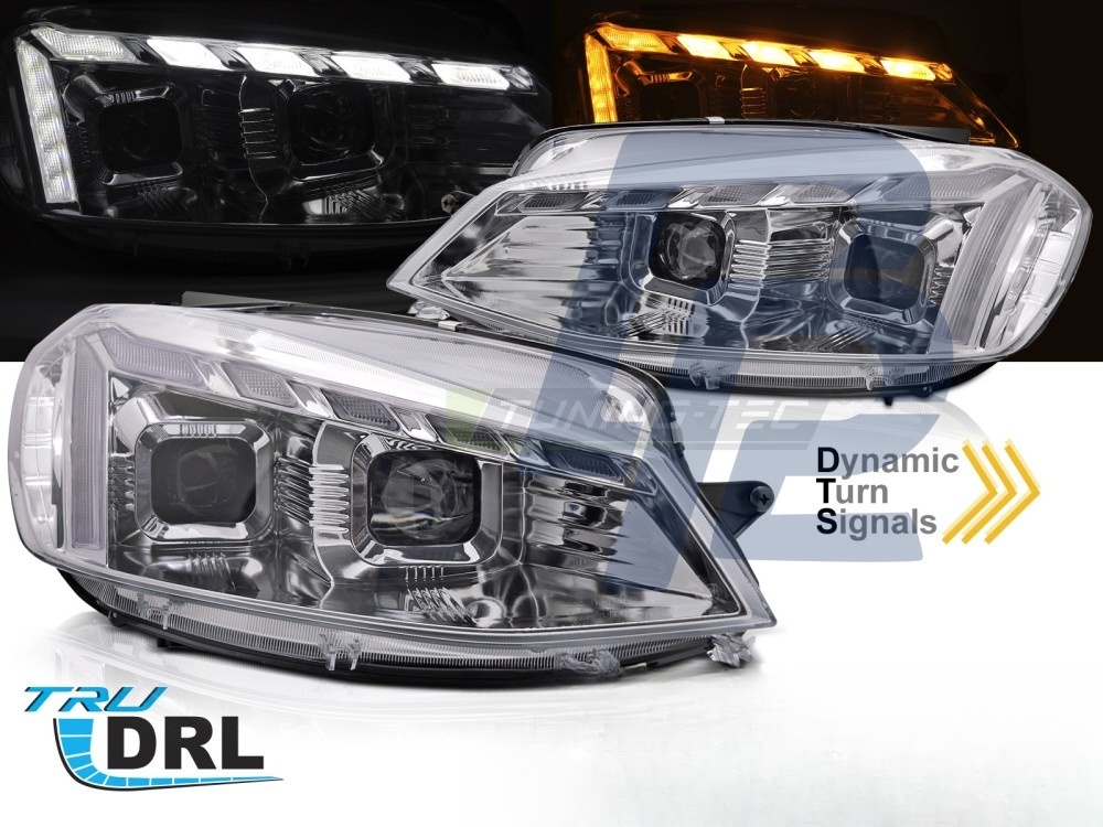 Headlights Light Sequential Chrome for VW Golf 7 2017–2019 - 3