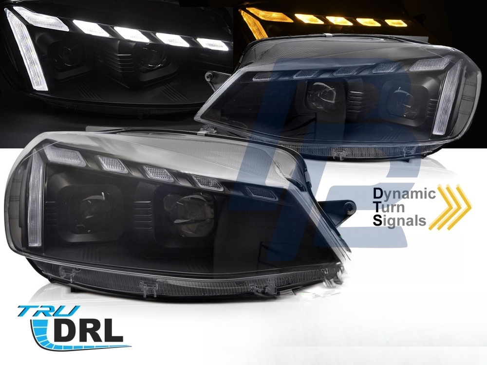 Headlights Light Sequential Black for VW Golf 7 2017–2019 - 2