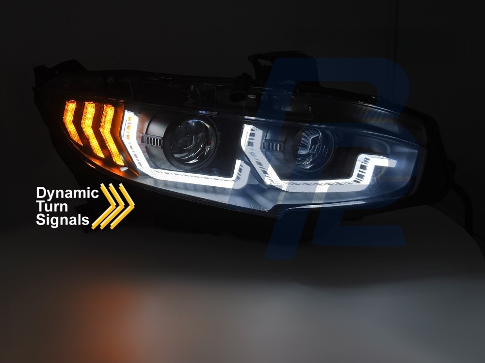 Headlights Black DRL Sequential for Honda Civic X 2016–2021 - 4