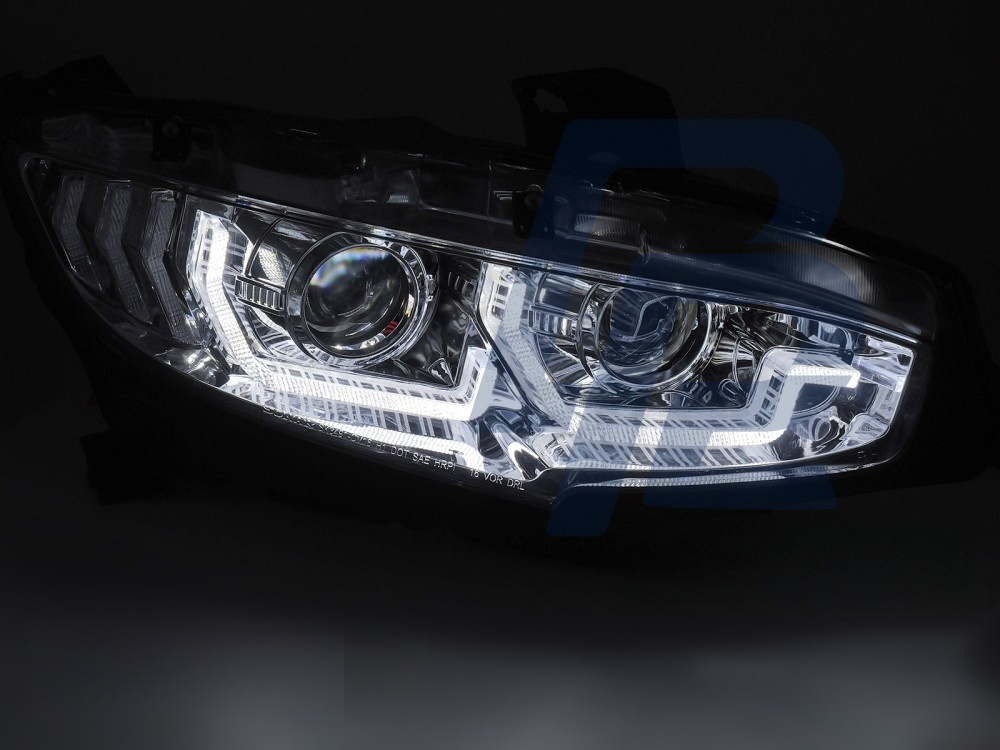Headlights Chrome DRL Sequential for Honda Civic X 2016–2021 - 2