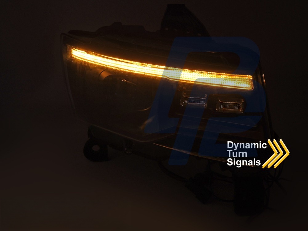Headlights for Jeep Grand Cherokee 2014–2021 Black Tube Light Sequential - 3