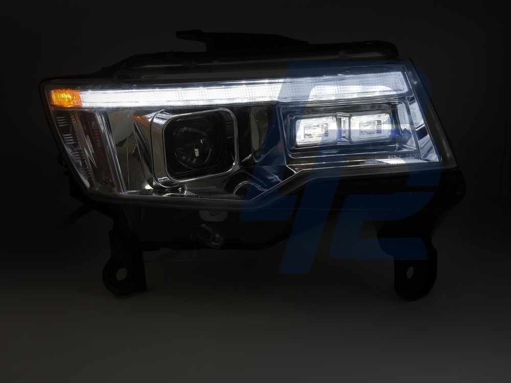 Headlights for Jeep Grand Cherokee 14-21 Chrome Tube Light Sequential HID - 2