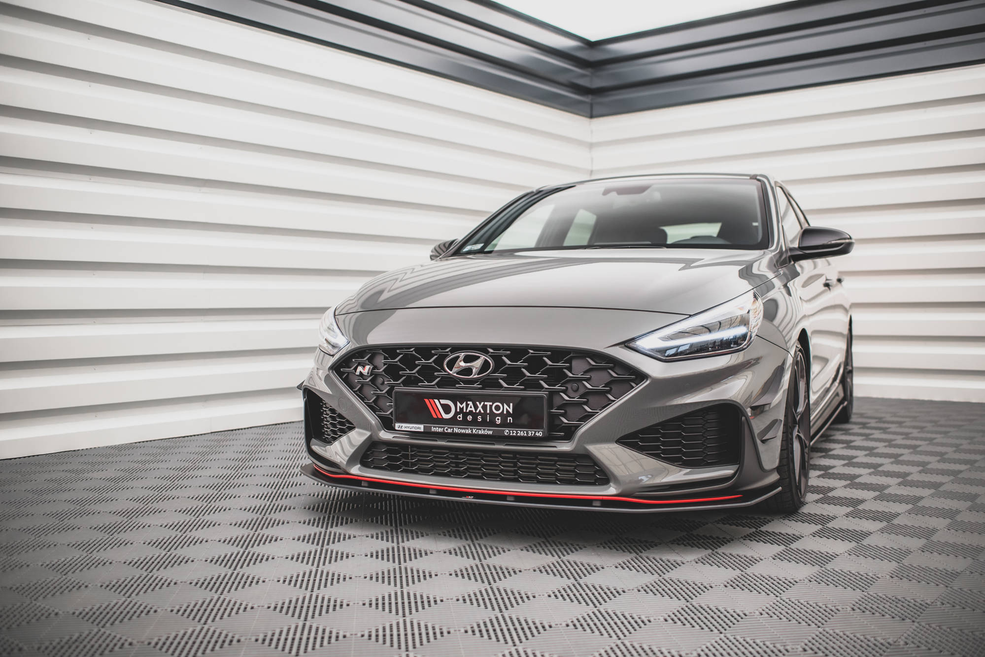 STREET PRO FRONT SPLITTER SUITABLE FOR HYUNDAI I30 N HATCHBACK/FASTBACK MK3 FACELIFT – MAXTON DESIGN - 5