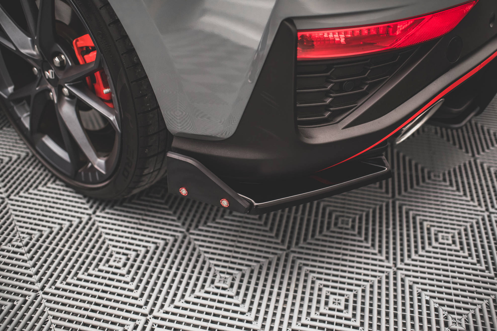 Rear Side Splitters V.1 + Flaps Hyundai I30 N Hatchback Mk3 Facelift - 2