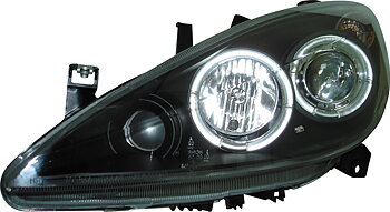 PEUGEOT 307 01-05 BLACK ANGELEYE HEADLIGHTS