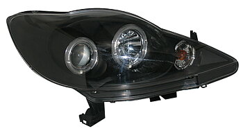 PEUGEOT 107 05+ BLACK ANGELEYE HEADLIGHTS