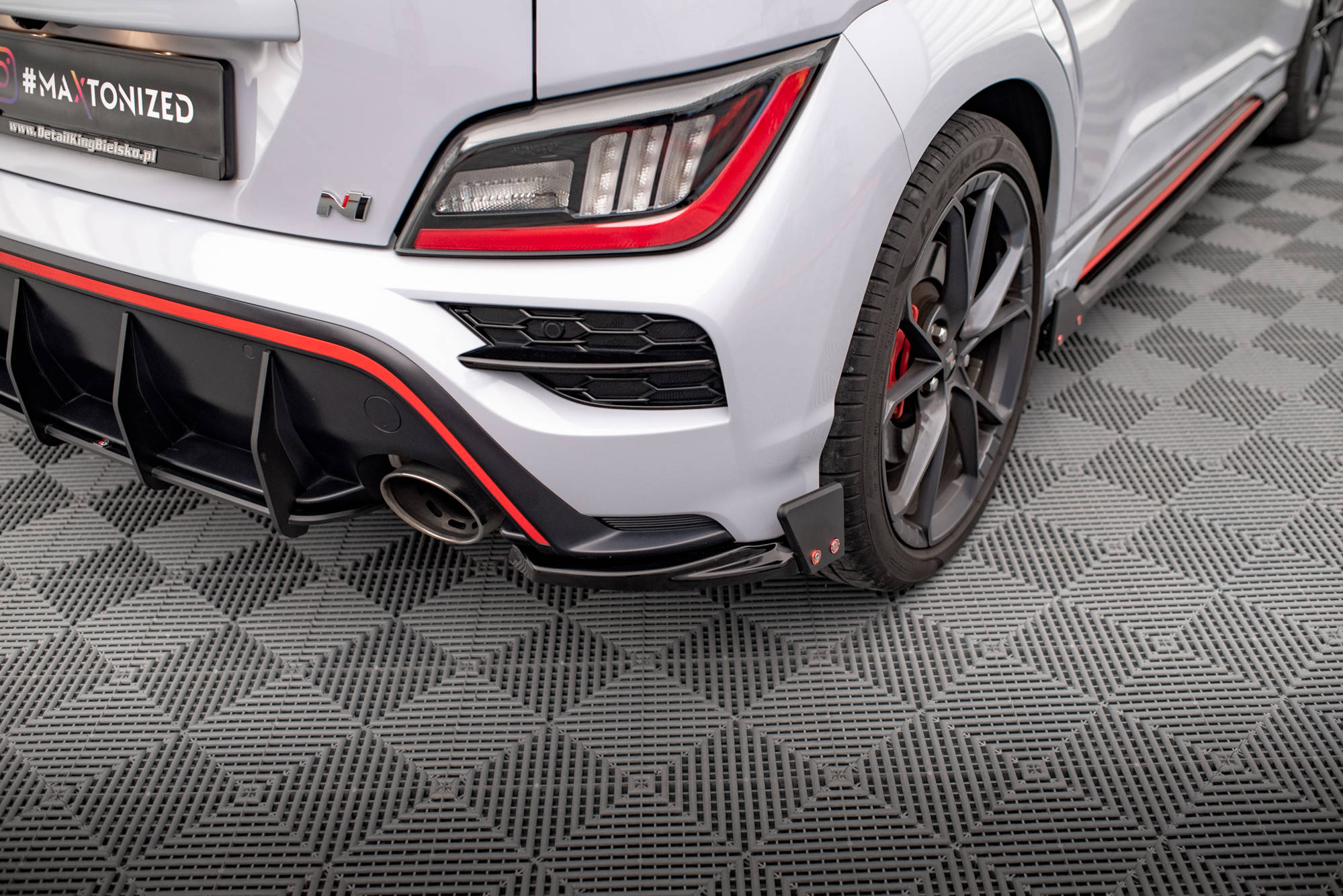 Rear Side Splitters V.1 + Flaps Hyundai Kona N Mk1 - 3