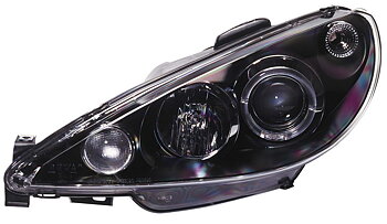 PEUGEOT 206 02+ + GTI 99+ ANGELEYE BLACK HEADLIGHTS