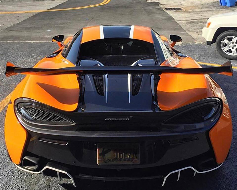 CARBON FIBER REAR SPOILER 67 INCH MCLAREN 570S AGENCY POWER - 3