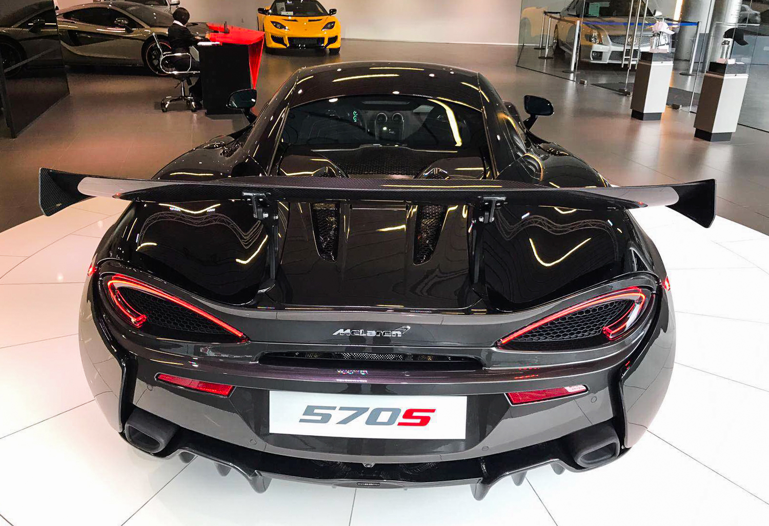 CARBON FIBER REAR SPOILER 67 INCH MCLAREN 570S AGENCY POWER - 12