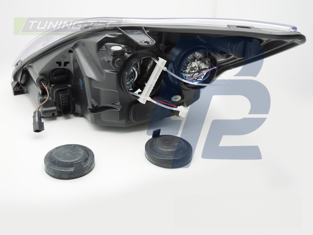 Headlight AFS Black Right Side TYC for Ford Focus MK2 2008–2010 - 3