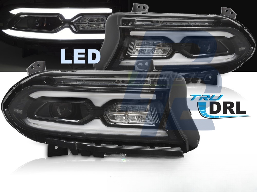 Full LED Headlights Black for Dodge Charger 2014–2023 - 4