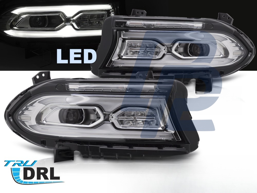 Full LED Headlights Chrome for Dodge Charger 2014–2023 - 5
