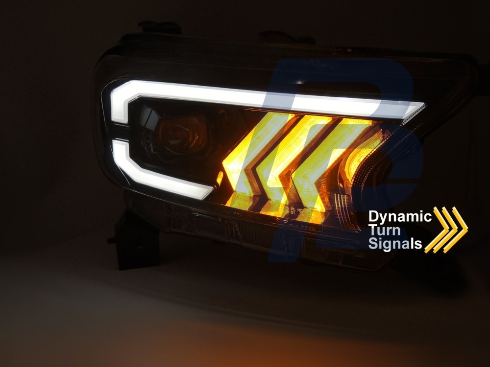 Headlights Tube Light Black for Ford Ranger V 2016–2022 - 3