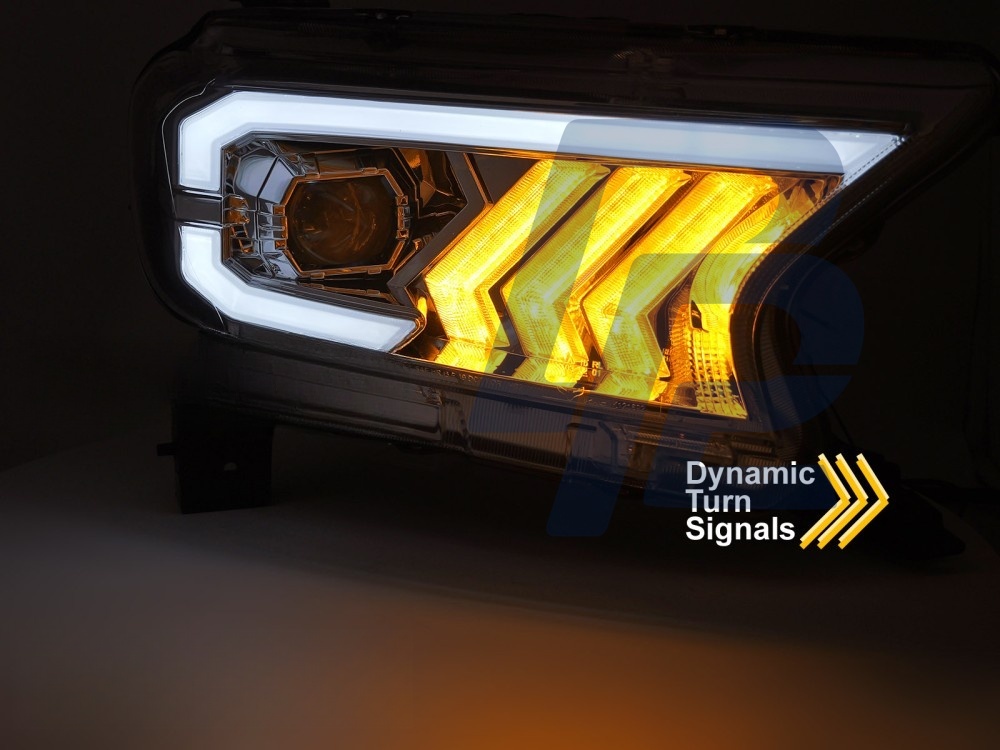 Headlights Tube Light Chrome for Ford Ranger V 2016–2022 - 5