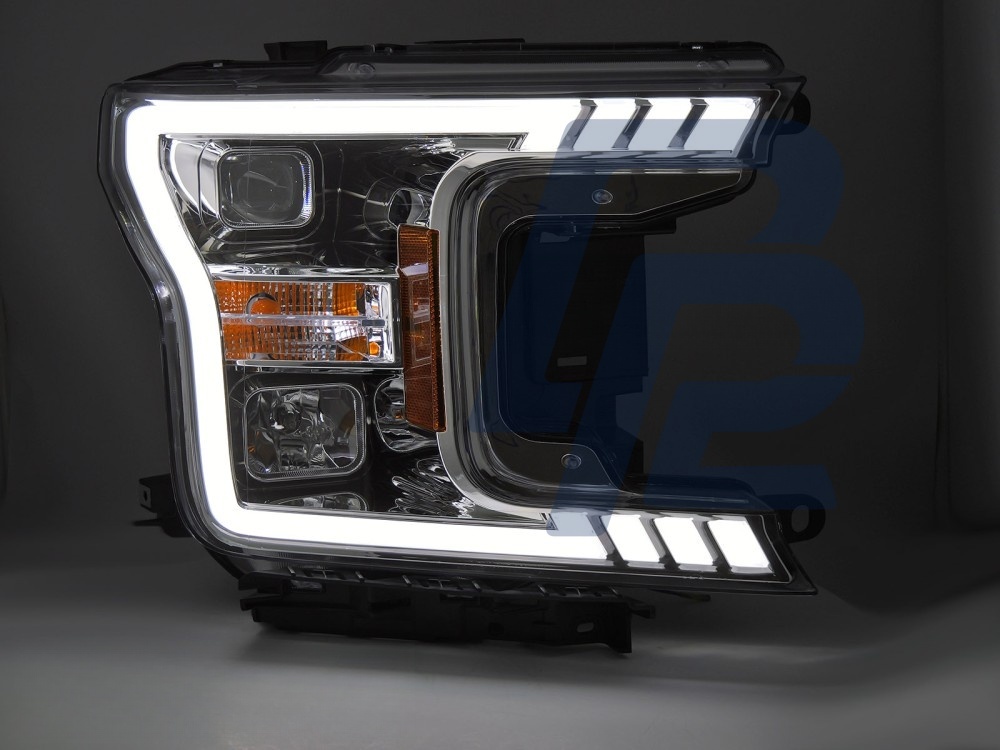 Headlights Tube Light Chrome for Ford F150 MK13 2017–2020 - 4