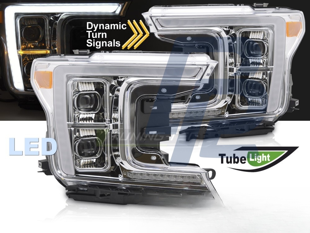 Full LED Headlights Chrome for Ford F150 MK13 2017–2020 - 4