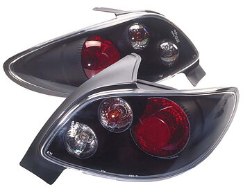 PEUGEOT 206 2/4D BLACK TAILLIGHTS