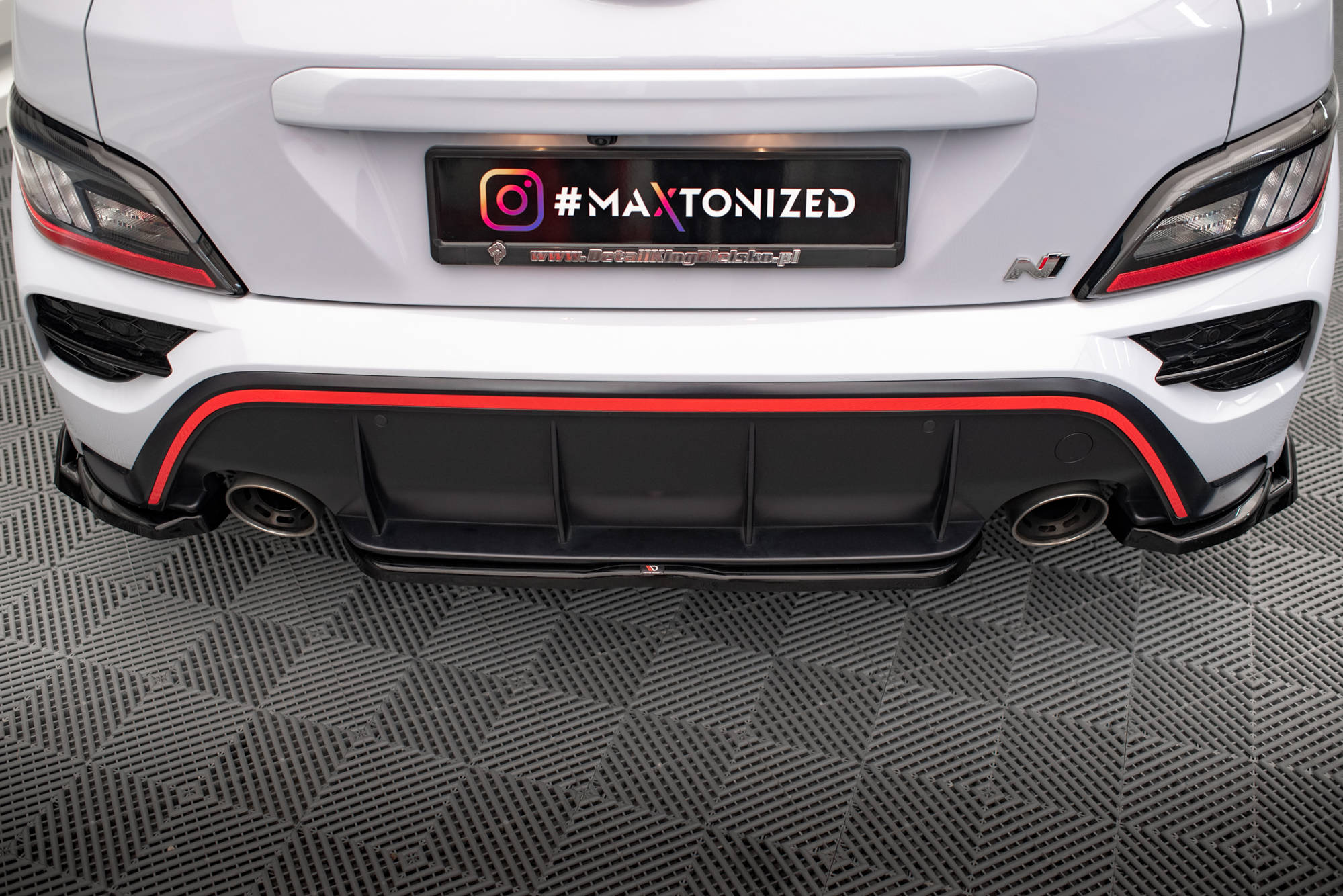Central Rear Splitter Hyundai Kona N Mk1 - 4