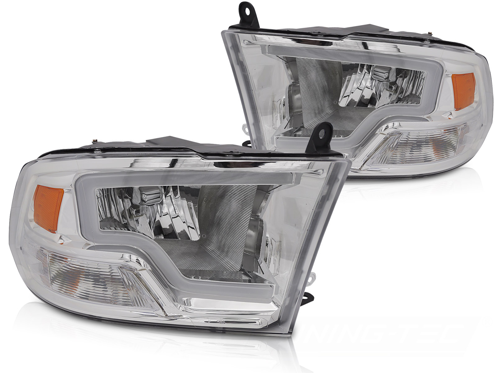 STRÅLKASTARE DODGE RAM 2009-2018 TUBE LIGHT KROM