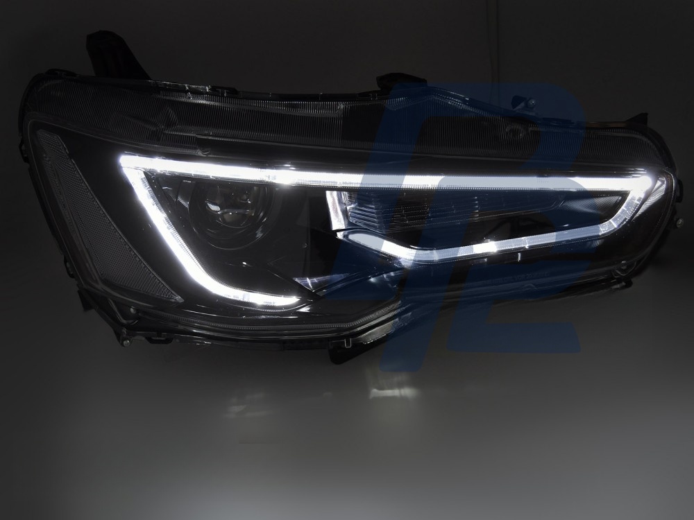Headlights for Mitsubishi Lancer 8 2008–2016 Tube Light Black - 2