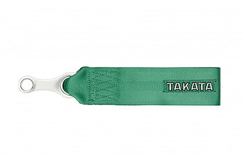 TAKATA TOW STRAP GREEN BOLT-ON 7/16 HARDWARE LENGTH 17CM