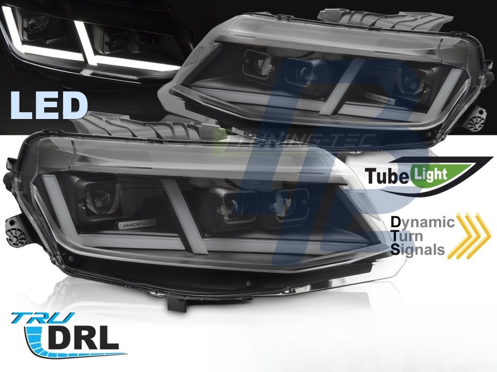 Headlights for Chevrolet Camaro 2016–2018 Full LED Black - 5
