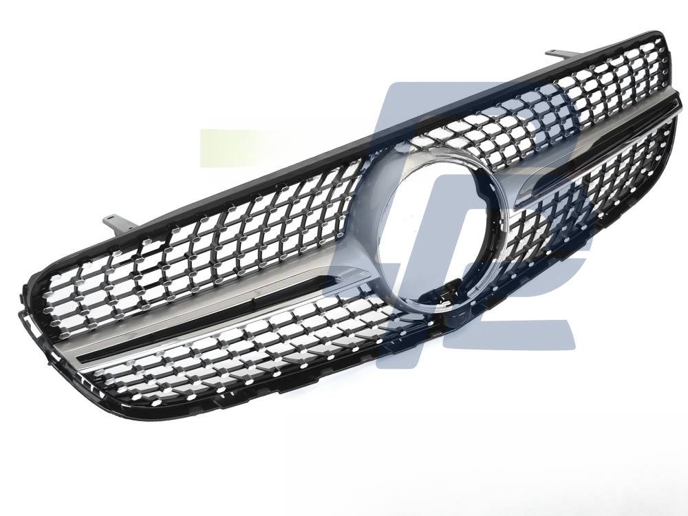 Grille Diamond Silver Chrome with Camera Hole for Mercedes GLC W253 2015–2018 - 4