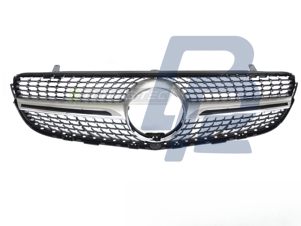 Grille Diamond Silver Chrome with Camera Hole for Mercedes GLC W253 2015–2018 - 5