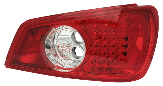 PEUGEOT 306 3/5D 92-96 RED/CLEAR LED TAILLIGHTS