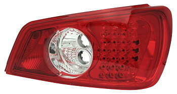 PEUGEOT 306 3/5D 92-96 RED/CLEAR LED TAILLIGHTS