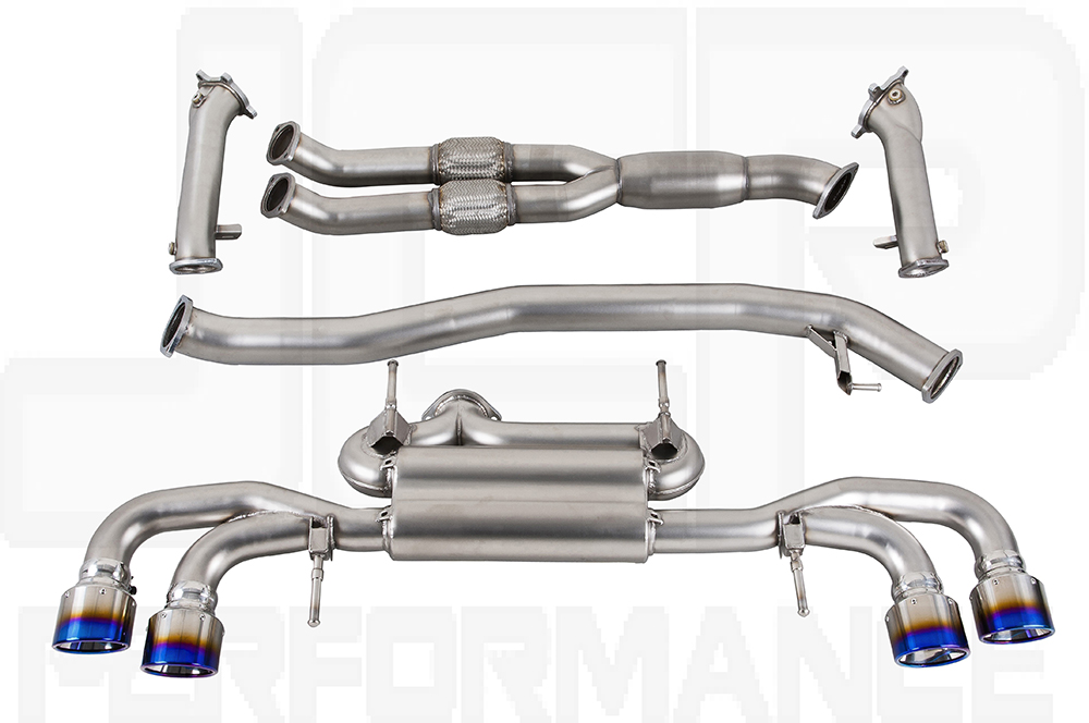 NISSAN GTR R35 08+ JCP CATBACK SYSTEM TIT QUAD TIPS - 2