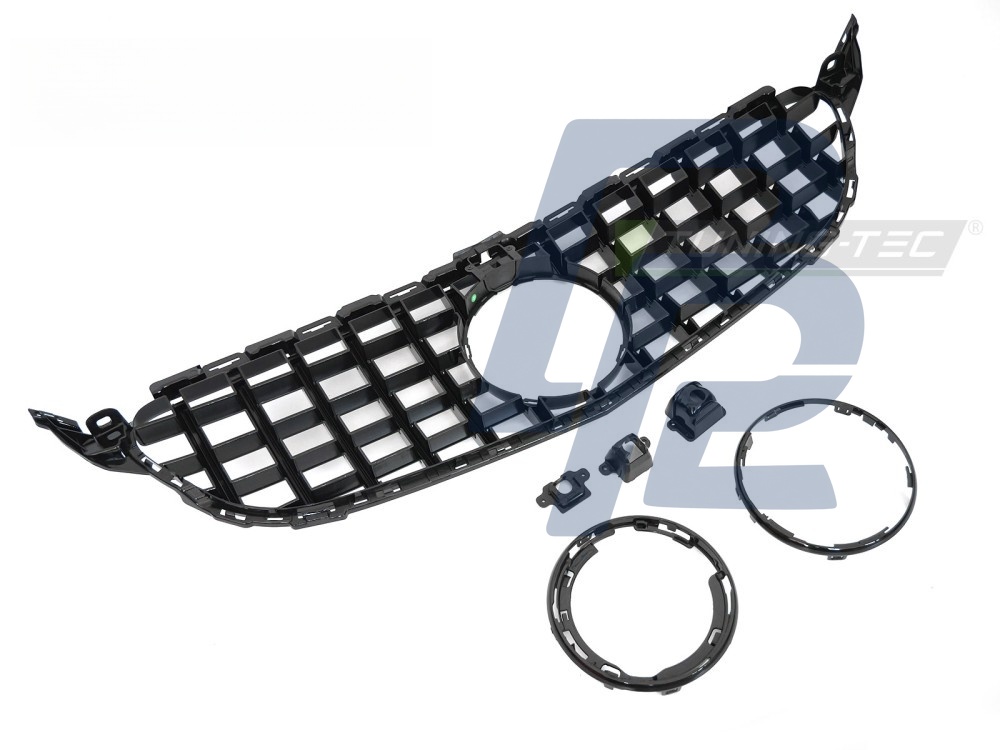 Grille Sport Black/Chrome for Mercedes W205 2014–2021 / S205 2014–2021 / C205 2015–2023 / A205 2016–2023 - 5