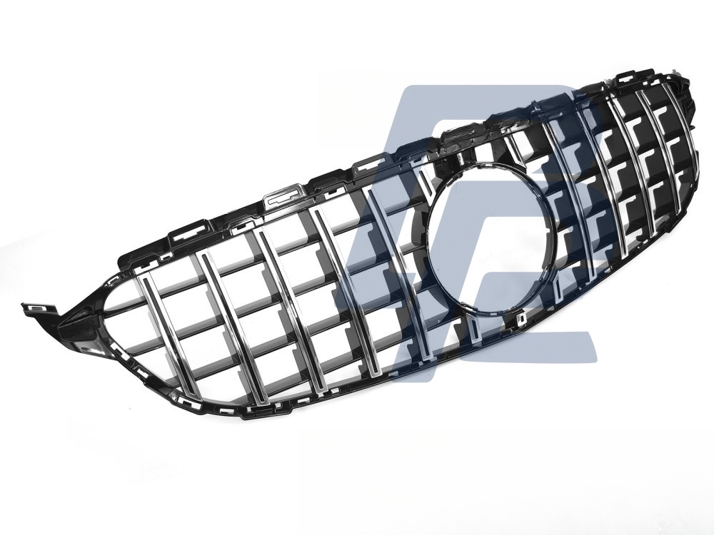 Grille Sport Black/Chrome for Mercedes W205 2014–2021 / S205 2014–2021 / C205 2015–2023 / A205 2016–2023 - 2
