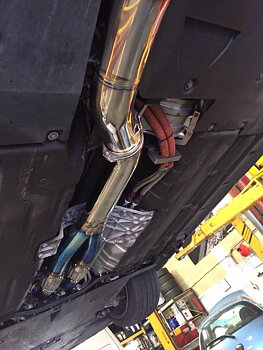 NISSAN GTR R35 08+ LINNEY GTC TITAN TITANIUM Y-PIPES 102MM