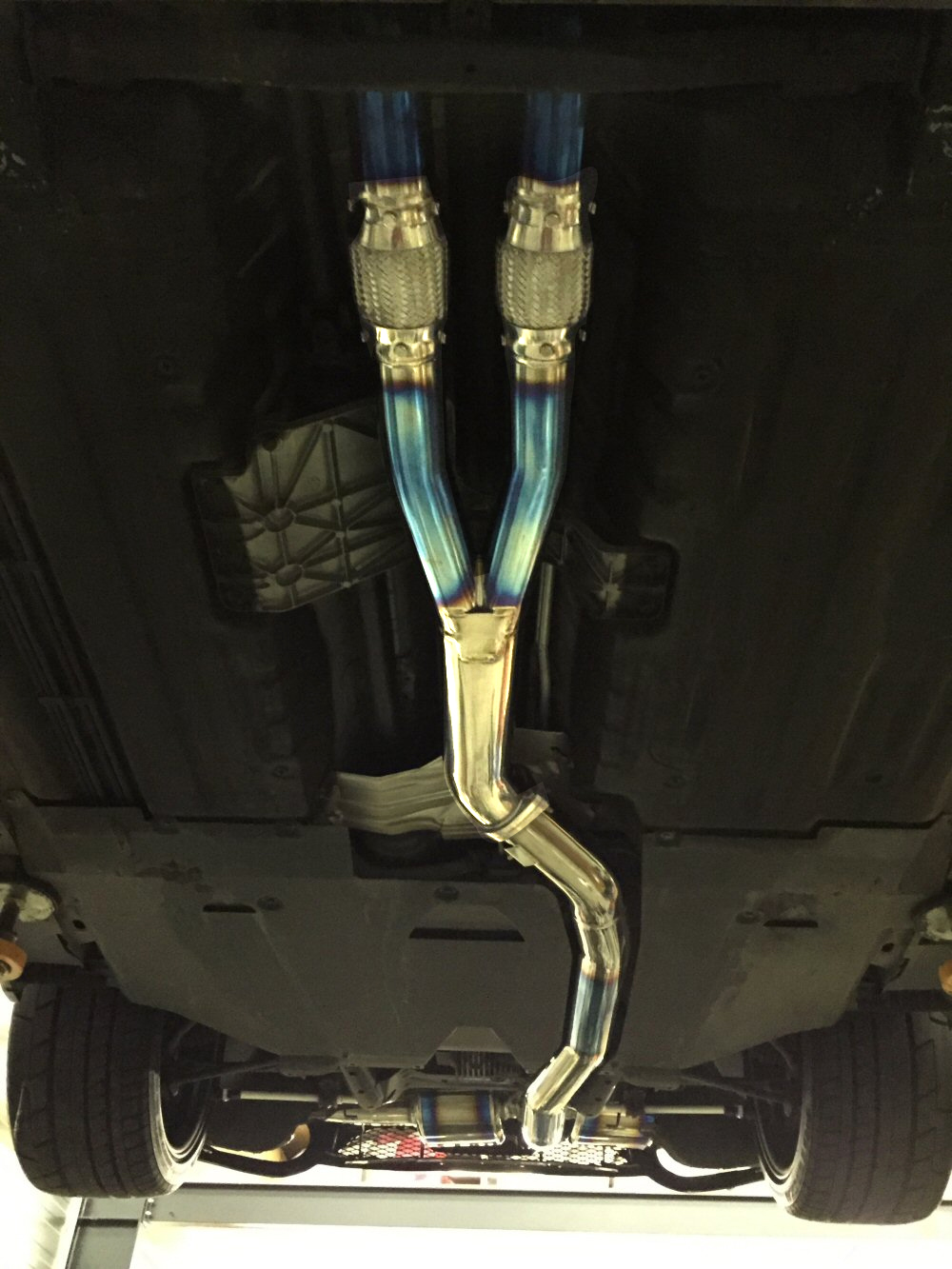 NISSAN GTR R35 08+ LINNEY GTC TITAN TITANIUM Y-PIPES 102MM