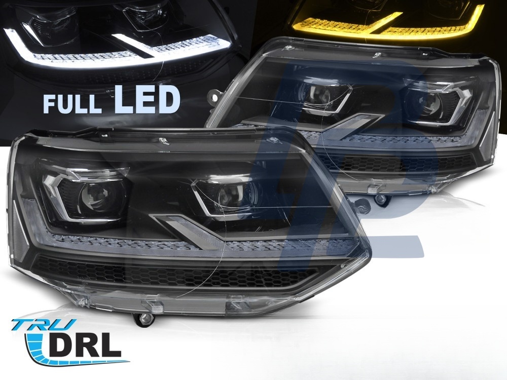 Headlights Full LED Chrome DRL for VW T5.1 2010–2015 - 4