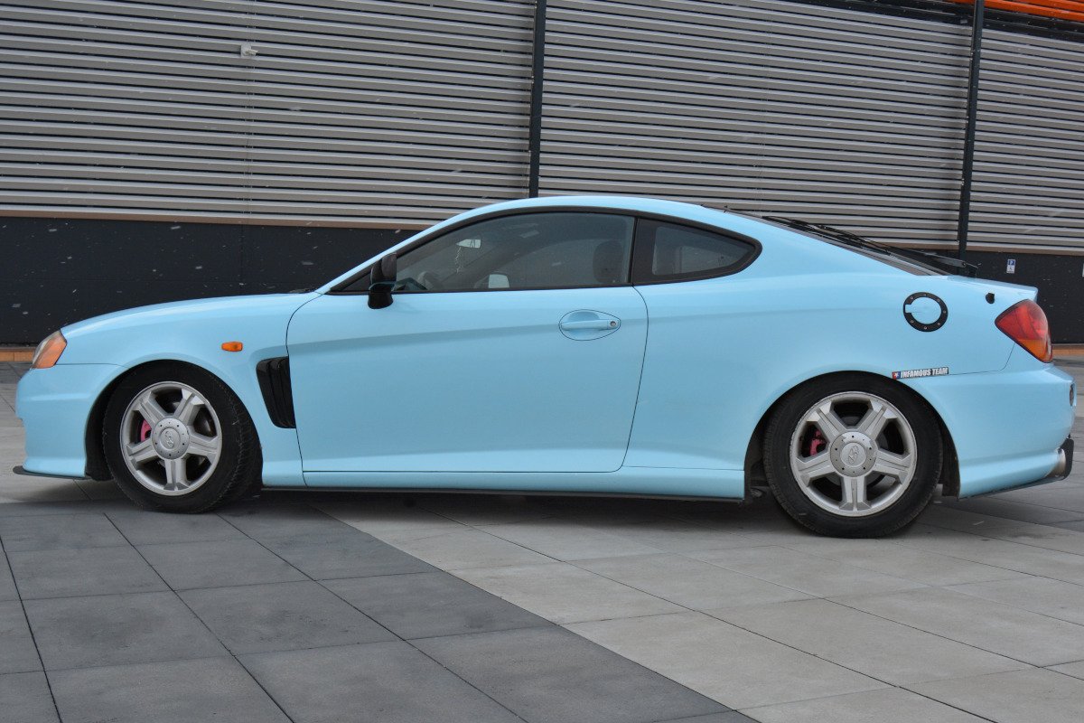 Racing Side Skirts Diffusers Hyundai Tiburon (Coupe) MK2 Facelift (2005-2008) - 4