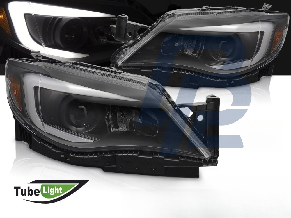 Headlights Tube Light Black for Subaru WRX 2008–2014 - 3