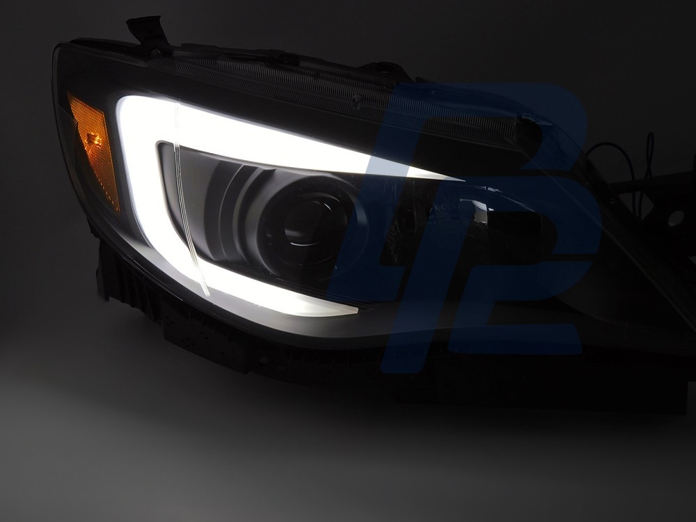Headlights Tube Light Black for Subaru WRX 2008–2014 - 4