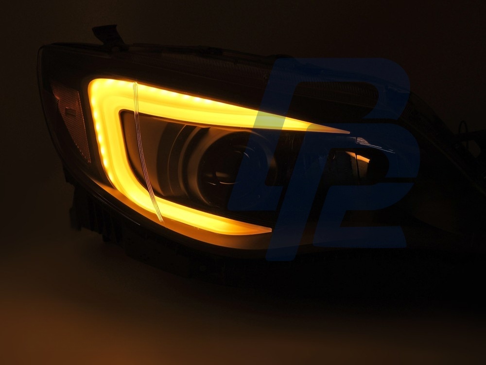 Headlights Tube Light Black for Subaru WRX 2008–2014 - 2