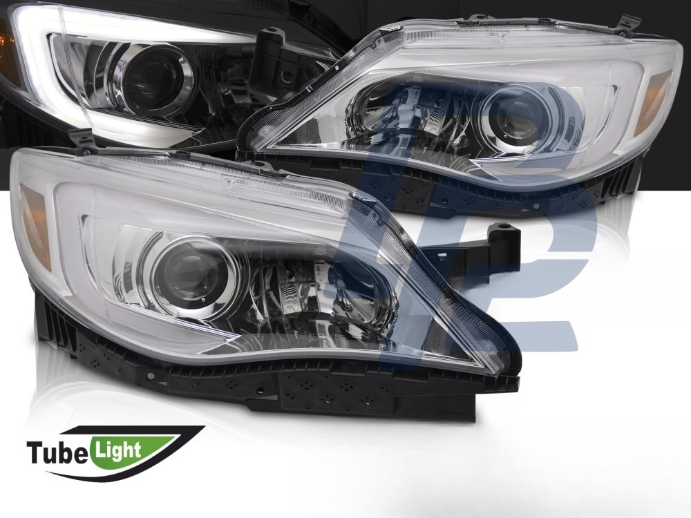 Headlights Tube Light Chrome for Subaru WRX 2008–2014 - 4