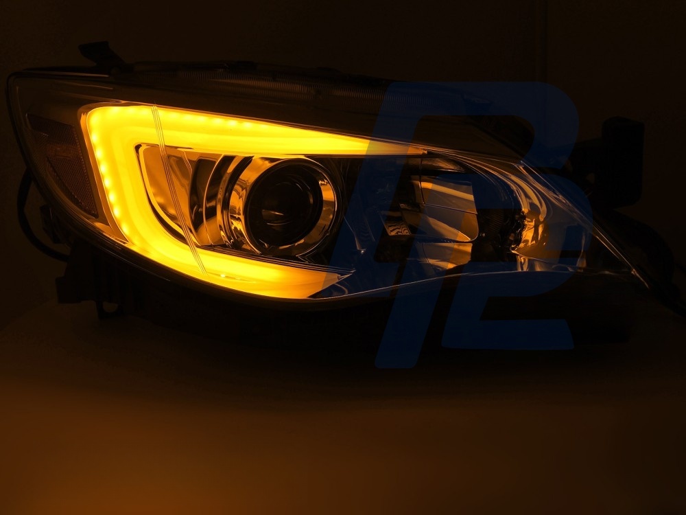 Headlights Tube Light Chrome for Subaru WRX 2008–2014 - 3