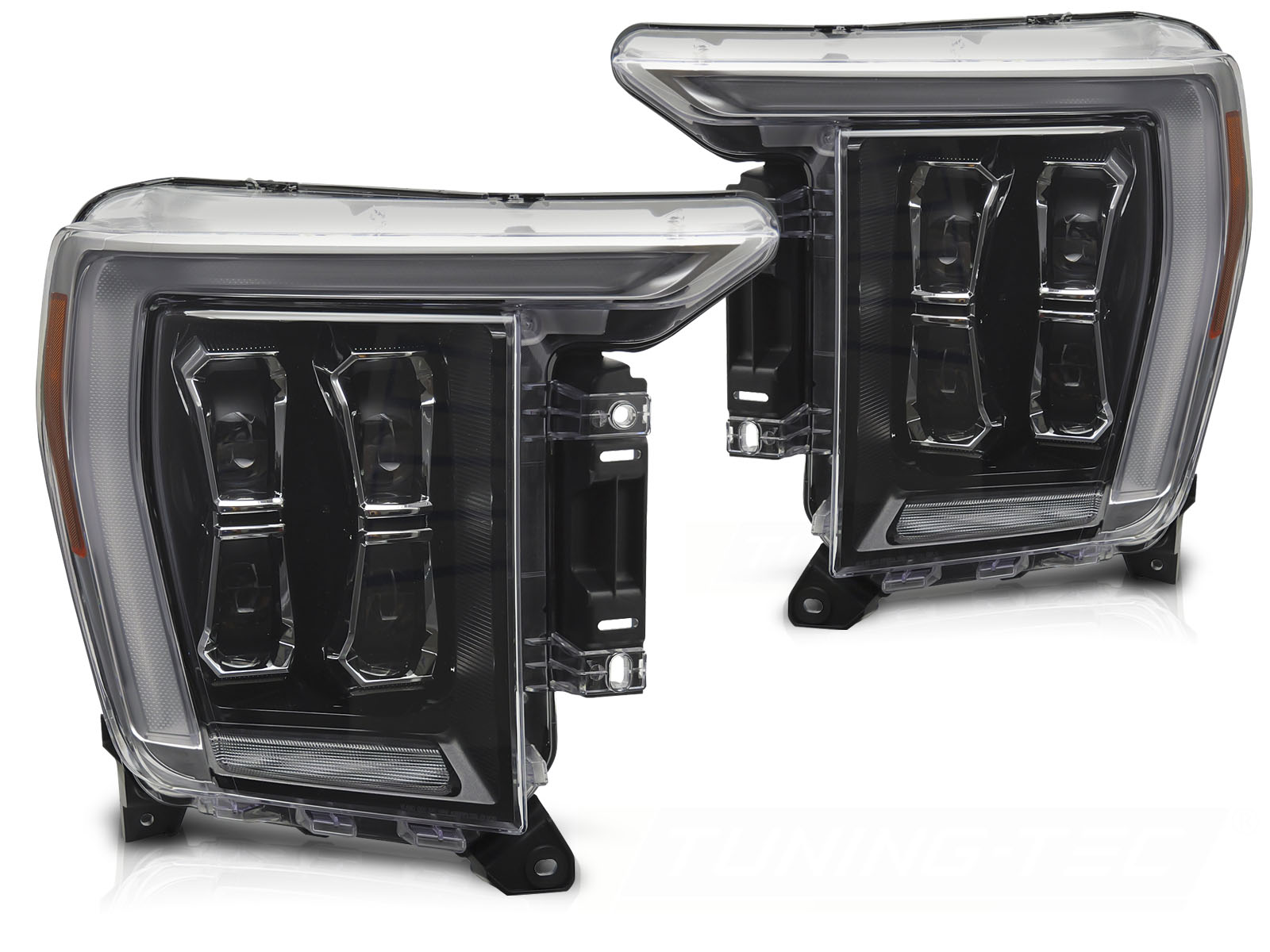 LED-STRÅLKASTARE SVART TILL FORD F150 MK14 2020-2023