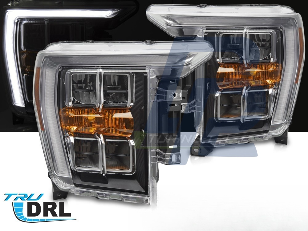 Headlights Black DRL for Ford F150 MK14 2020–2023 - 4