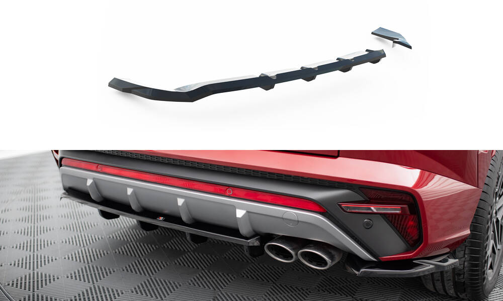 Central Rear Splitter (Vertical Bars) Hyundai Tucson N-Line Mk4