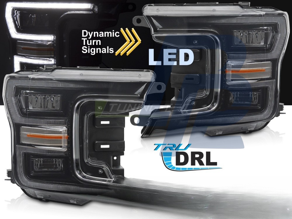 LED Headlights Black DRL Sequential for Ford F150 MK13 2017–2020 - 2