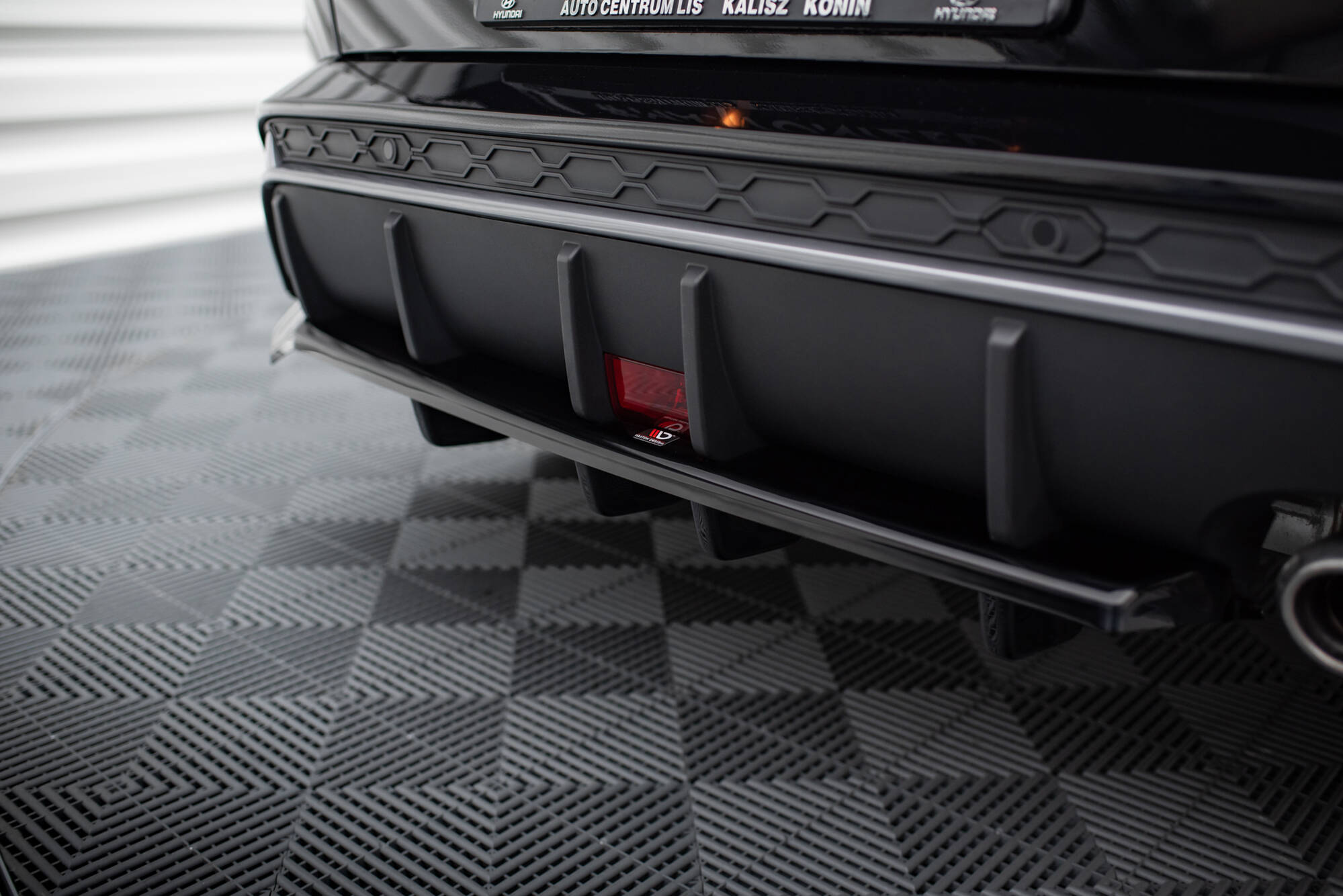 Central Rear Splitter (Vertical Bars) Hyundai Kona N-Line Mk2 - 3