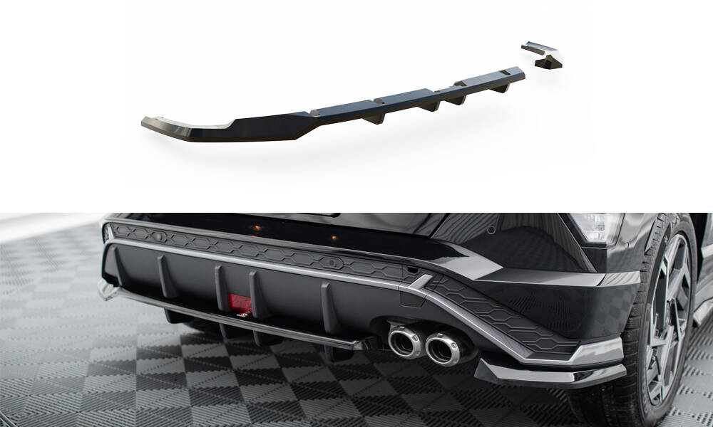 Central Rear Splitter (Vertical Bars) Hyundai Kona N-Line Mk2